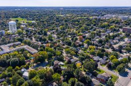 Aerial view downtown cityscape, Guelph, Ontario, Canada Guelph Real Estate